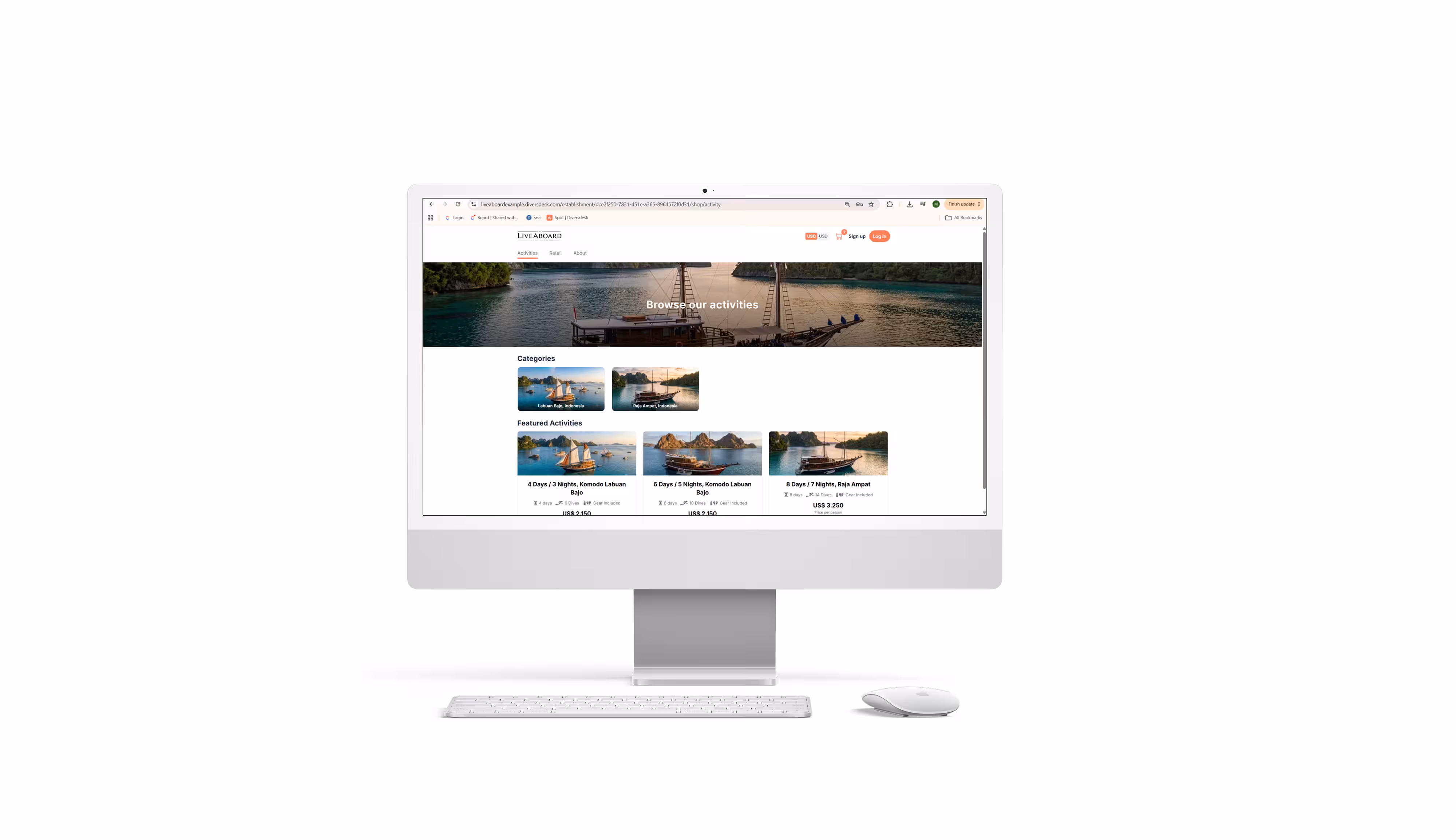 Liveaboard online booking system for dive operators