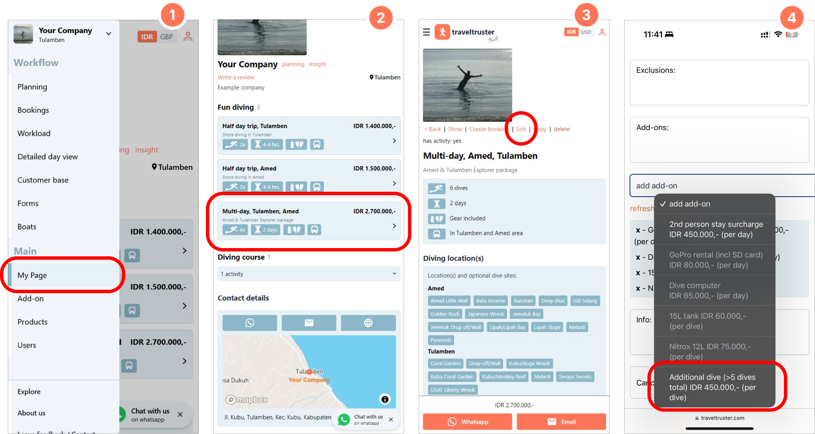 Creating an add-on for additional dives
