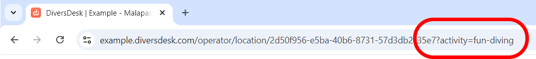 Copy the URL to 'My Page'