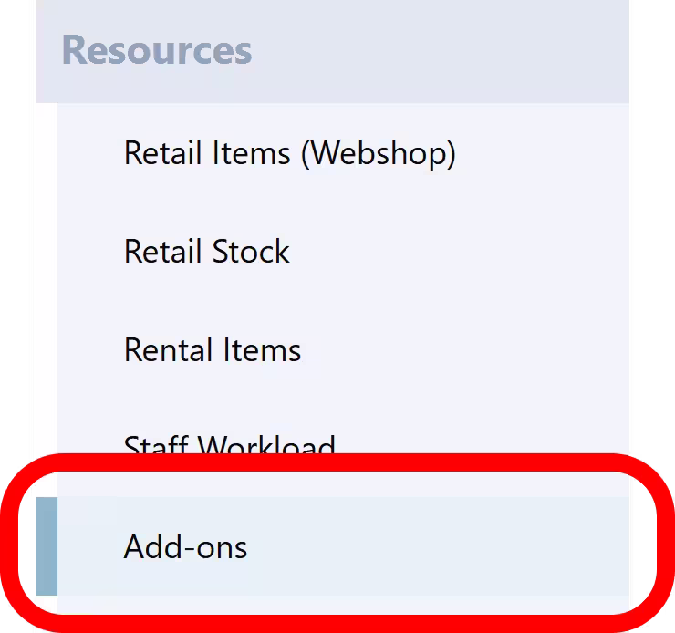 Navigating to the add-ons page through the hamburger menu